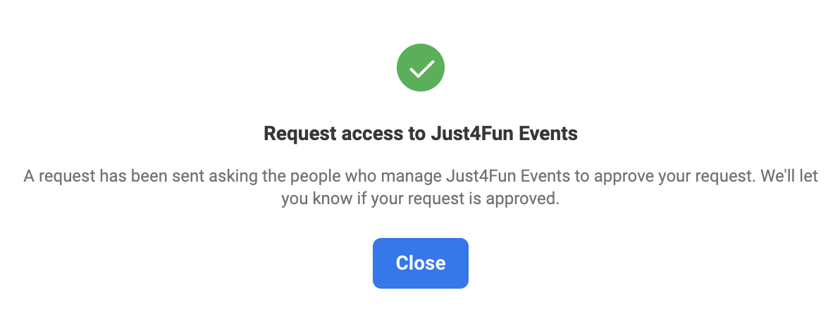 Facebook Business Manager Request Access Notification